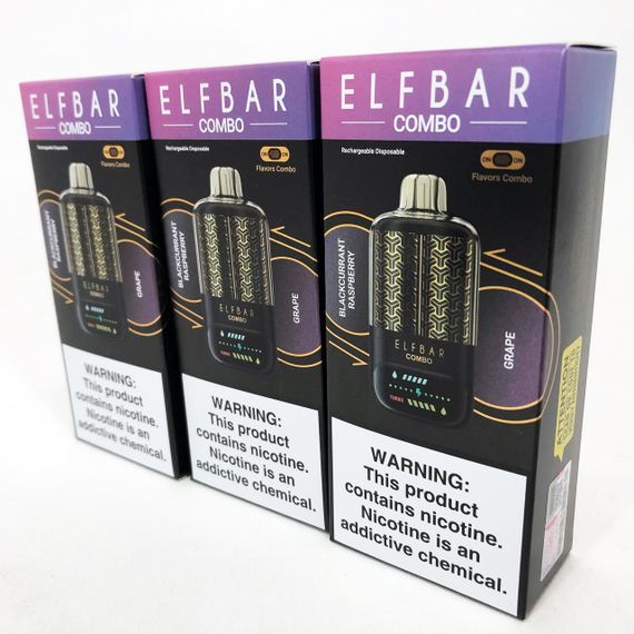 ELF BAR COMBO 25000. Переключение вкусов. Смородина Малина / Виноград (Blackcurrant Raspberry / Grape) | Зображення 1