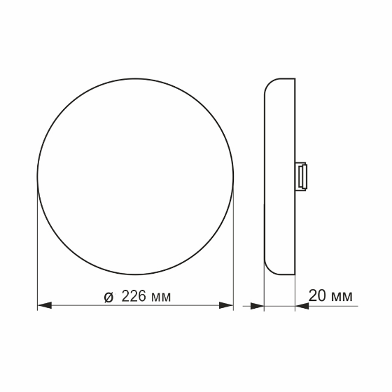 LED Світильник безрамковий круглий 33W 4100К 220V VL-DLFR-334 Videx | Зображення 2