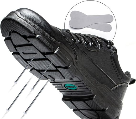 Робочі захисні кросівки fayengan розмір 38 з металевим носком, легкі, антиковзкі, уні 24 см гумова підошва | Зображення 3