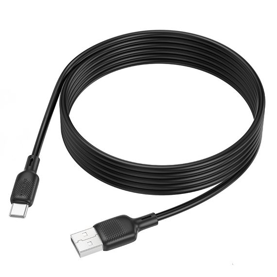 Дата кабель Borofone BX113 Lenny USB to Type-C 3A (2m) Black | Зображення 5
