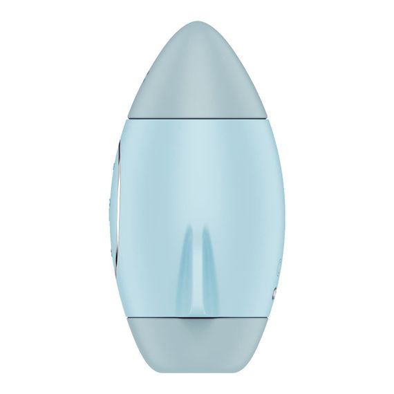 Вакуумний стимулятор з вібрацією Satisfyer Mission Control Blue, 2 незалежні мотори | Зображення 2