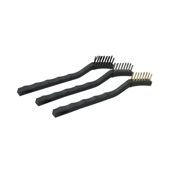 Набор ручных щеток Werk (нейлоновая, проволочная, медная), 230 мм