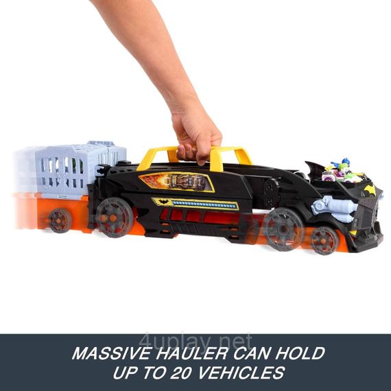 Трек автовоз Хот Вілс Бетмен Вантажівка транспортер на 20 машинок Оригінал Hot Wheels RacerVerse Batman’s Escape | Зображення 2