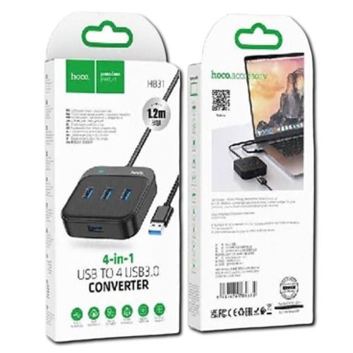 USB-хаб 4-в-1 конвертер HOCO HB31 Easy (34378-01_292) | Зображення 2