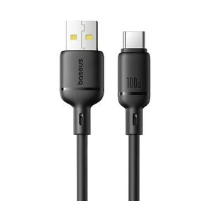 Дата кабель Baseus Silky Series OS Fast Charging USB to Type-C 100W (2m) (P10377703) Cluster Black