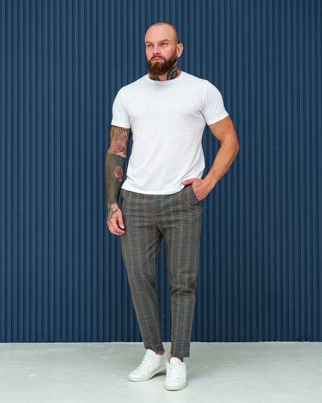 Брюки змейка антрацит серо-рыжий S M | Зображення 5