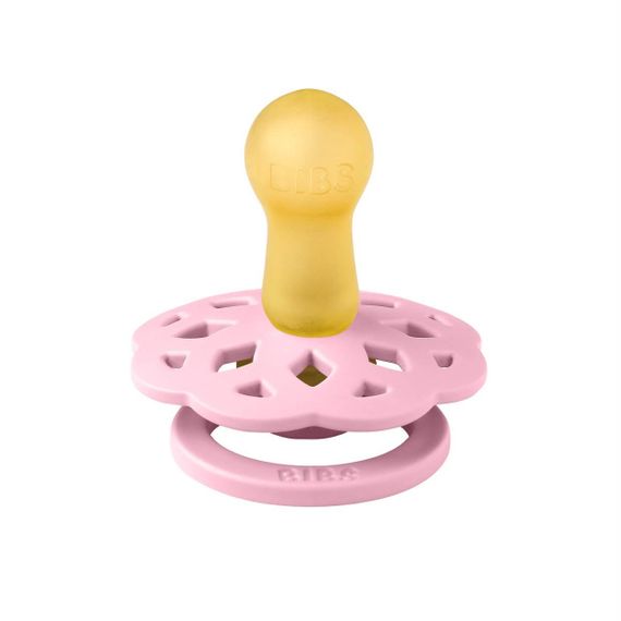 Соска пустушка Bibs 0-6 міс Boheme natural rubber кругла baby pink | Зображення 1