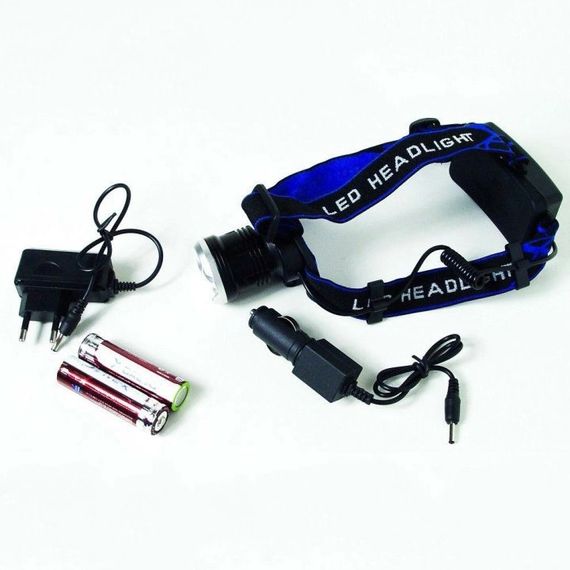 Налобный фонарь Bailong BL-T24-P50 аккумуляторный LED/Zoom 3 режима работы, фонарь на голову для рыбалки | Зображення 2