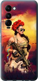 Чехол на Tecno Camon 18 Premier Украинка с оружием "5316u-2652-17620"