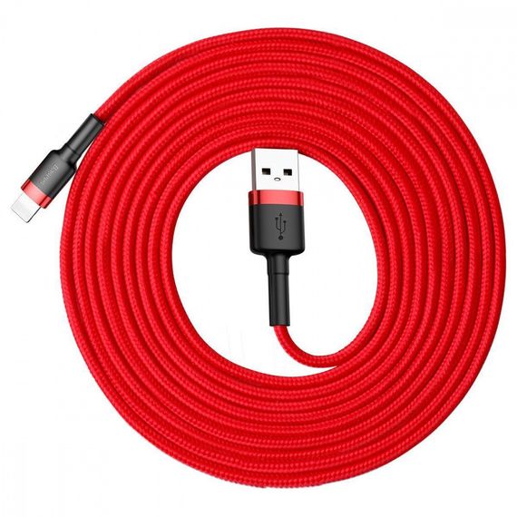 Кабель Baseus Cafule Lightning Cable 2A (3m), Красный, 3.0 м | Зображення 7