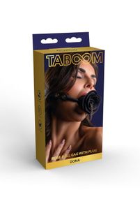 Кляп-троянда з відкриттям Taboom Dona Rose Ball чорний Sex Aura