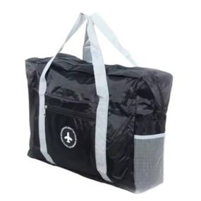 Містка дорожня сумка для подорожей із бічними кишенями Чорна