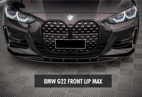 Передний лип-спойлер DPT V-1 (для G22/G23, черный глянец) для BMW 4 серия G22/23/26 2020- гг