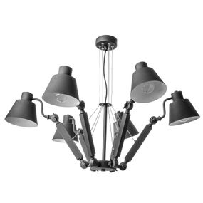 Люстра подвесная паук в зал E27 60W BK (BL-523S/6)