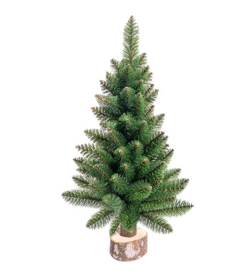Настільна штучна ялинка Elegant 85см на пеньочку зелена