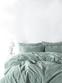 Постельное белье Limasso Stonewashed Ranforse семейный 160 х 220 см Natural Green