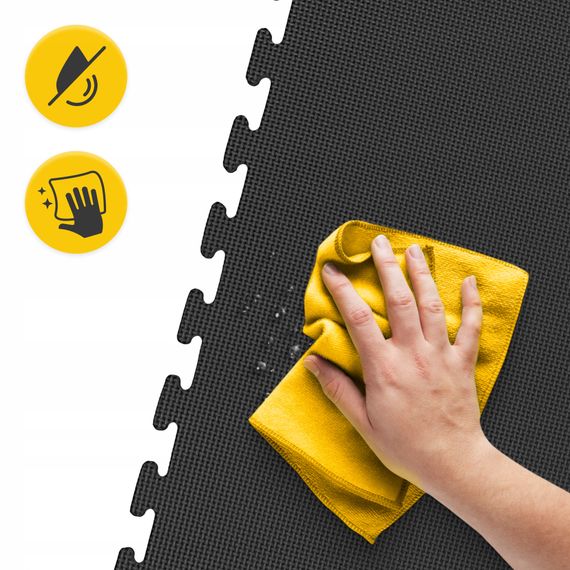 Мат-пазл (ласточкин хвіст) 4FIZJO Mat Puzzle EVA 100 x 100 x 2 cм Black/Grey (P-5907739316226) | Зображення 4