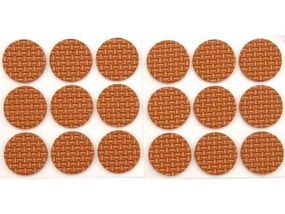 Протектор самоклеючий VOREL 25мм, набір 18шт коричневі [24/432] VR-74882