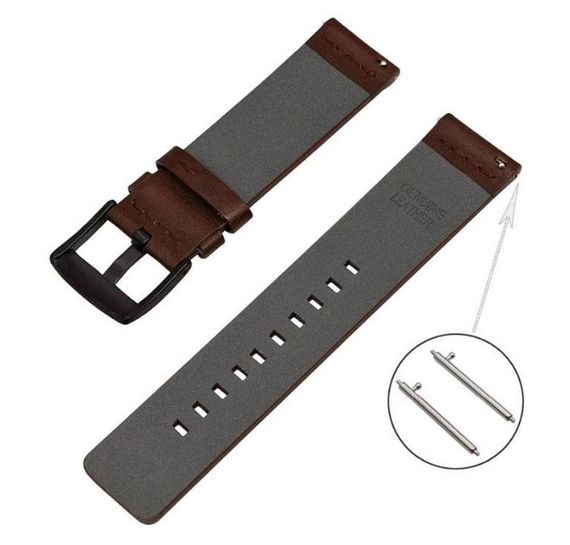 Шкіряний ремінець Primo Classic для годинника Xiaomi Amazfit GTR 47 mm - Coffee | Зображення 3