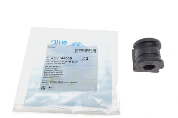 Втулка стабілізатора переднього VW Polo Skoda Roomster Fabia 99- d=16mm  ADV188005