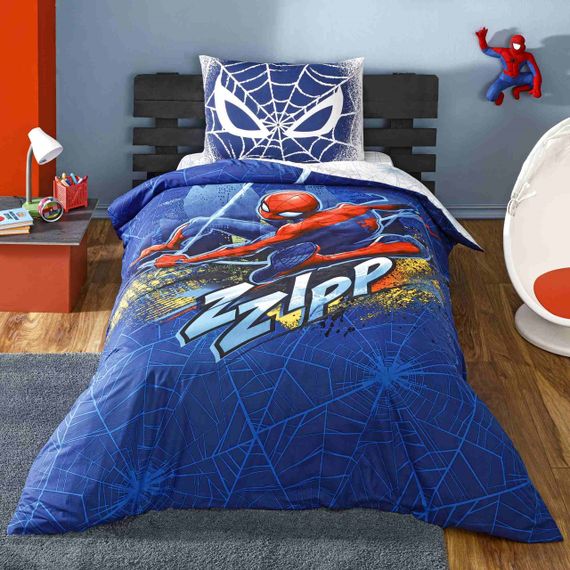 Постільна білизна TAC Disney 160×220 см Spiderman Blue City