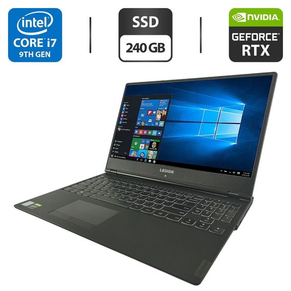 Игровой ноутбук Lenovo Legion Y540-15IRH / 15.6" (1920x1080) IPS / Intel Core i7-9750H (6 (12) ядер по 2.6 - 4.5 GHz) / 16 GB DDR4 / 240 GB SSD / nVidia GeForce RTX 2060, 6 GB GDDR6, 192-bit / WebCam б/у