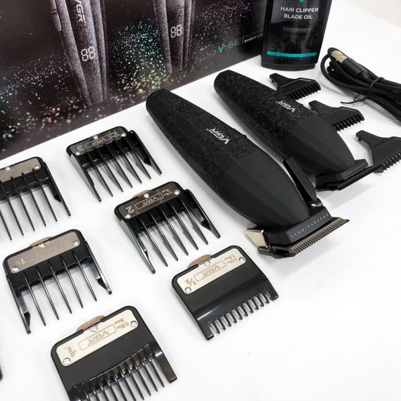 Машинка для стрижки волос без шума VGR V-640, Профессиональный триммер с набором насадок BG-67 | Зображення 9