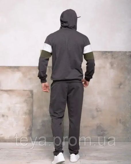 Спортивный костюм цвет темно-серый размеры M, XL, XXL, L, S, 3XL FI_004550 | Зображення 2