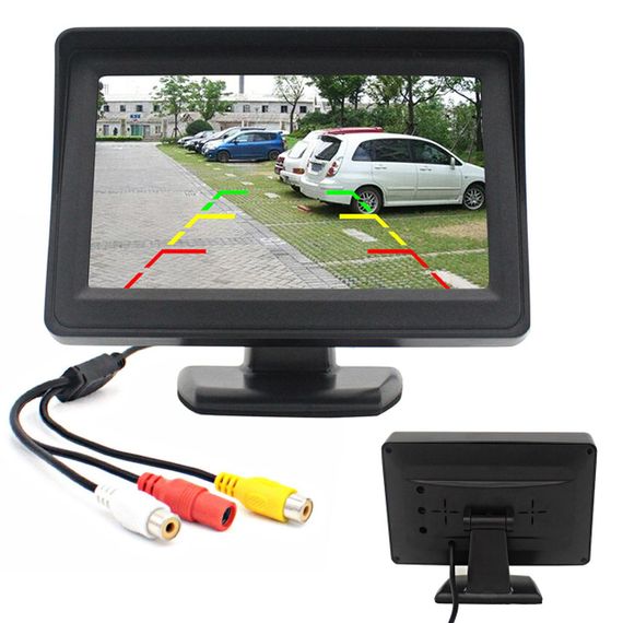 Автомобільний монітор для двох камер LCD TFT 4,3" / Дисплей для камери заднього виду