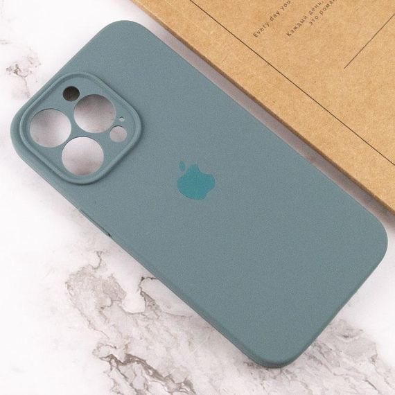 Чохол Silicone Case Full Camera Protective (AA) для Apple iPhone 14 Pro (6.1") Зелений / Pine green | Зображення 3
