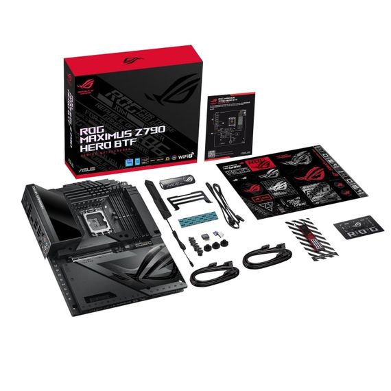 Материнcька плата ASUS  ROG MAXIMUS Z790 HERO BTF s1700 Z790 4xDDR5 M.2 HDMI USB Type-C Wi-Fi BT ATX чорний приховане підключення роз'ємів (90MB1H50-M0EAY0) | Зображення 1