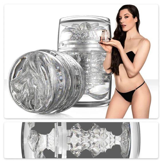 Двосторонній мастурбатор Fleshlight Quickshot Stoya, компактний, наскрізний, зі зліпка вульви та ануса порнозірки Sex Aura | Зображення 1