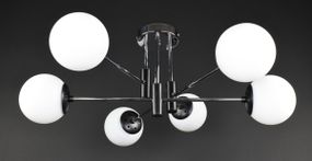 Люстра стельова на 6 лампочок 27420 Чорний 28х72х72 см.