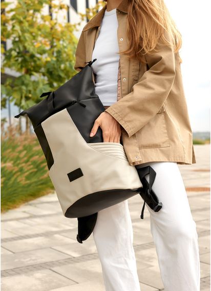 Жіночий рюкзак Sambag RollTop X чорно-сірий 41 х 27 х 18 см (24320130) | Зображення 3