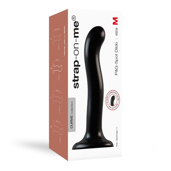 Насадка для страпона Strap-On-Me P&G-Spot Dildo, силикон, размер M | Зображення 4