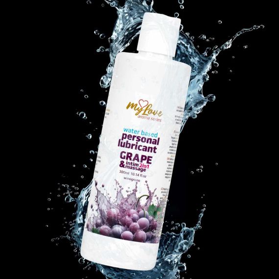 2в1 лубрикант та масажний гель - MyLove Aroma Series Intim&Massage Grape, 300 мл Sex Aura | Зображення 3