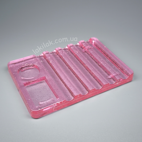 Ніжно-рожева підставка для пензликів (пласка)