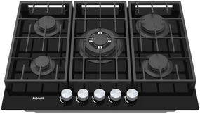 Варильна поверхня газова Fabiano FHG 8255 VGHT Black Glass 8111.406.1479