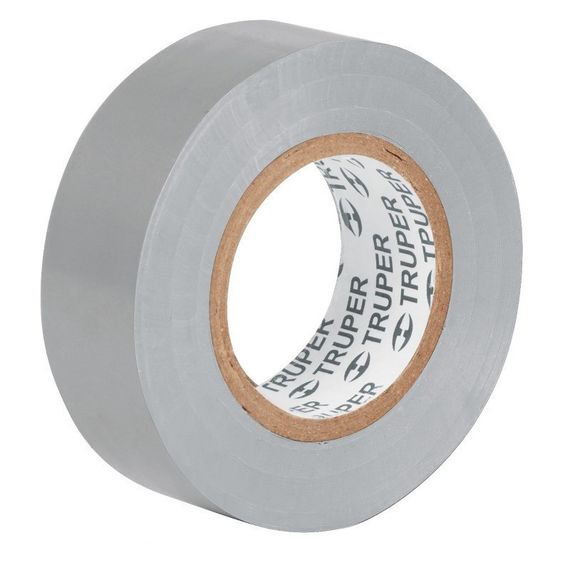 Изолента акриловая серая 19 мм х 18 м  Truper (M-33G)