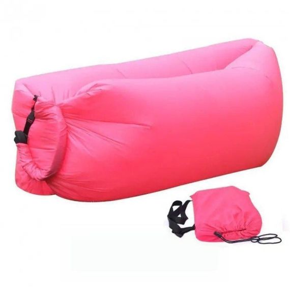 Надувний матрац (180х70 см) AIR SOFA CLOUD, Рожевий/ Шезлонг надувний/ Ламзак | Зображення 4