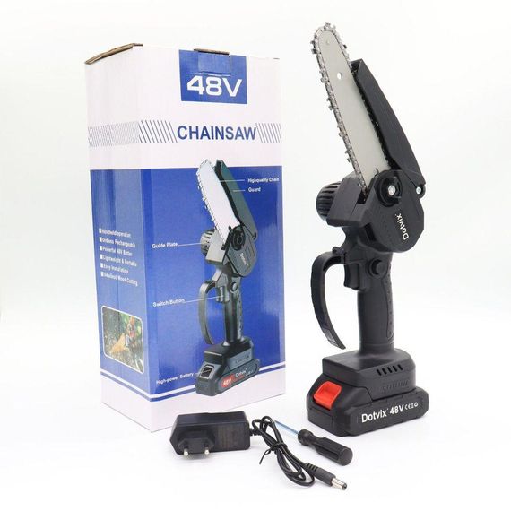 Акумуляторна ланцюгова міні пила + акумулятор 48V / Ручна електропилка для обрізки дерев / Ланцюгова пила для саду | Зображення 9