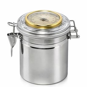 Контейнер Для Зберігання Тютюну З Гігрометром Metal Jar Large 400мл