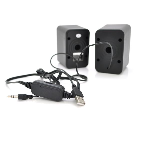 Колонки 2.0 Kisonli S-444 для ПК і ноутбука, USB + 3.5mm, 2x3W, 20Hz- 20KHz | Зображення 1