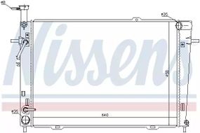 Радіатор охолодження двигуна KIA SPORTAGE, HYUNDAI TUCSON, NISSENS (67479)