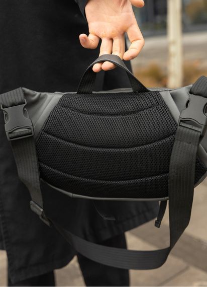 Большая мужская сумка бананка Sambag DynamicDart графитовая 38×21×7 см (80411009m) | Зображення 7