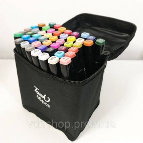 Маркери для малювання з двосторонніми кінцями Touch 48 шт, Фломастери професійні маркери KT-40