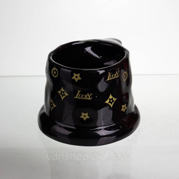 Чашка фарфоровая 500 (мл) оригинальная кружка на подарок чашка для чая и кофе Черный FM-11B | Зображення 2