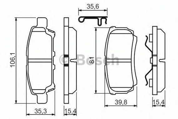 Комплект гальмівних колодок - дискові BOSCH 0986494502 на JEEP PATRIOT (MK74)