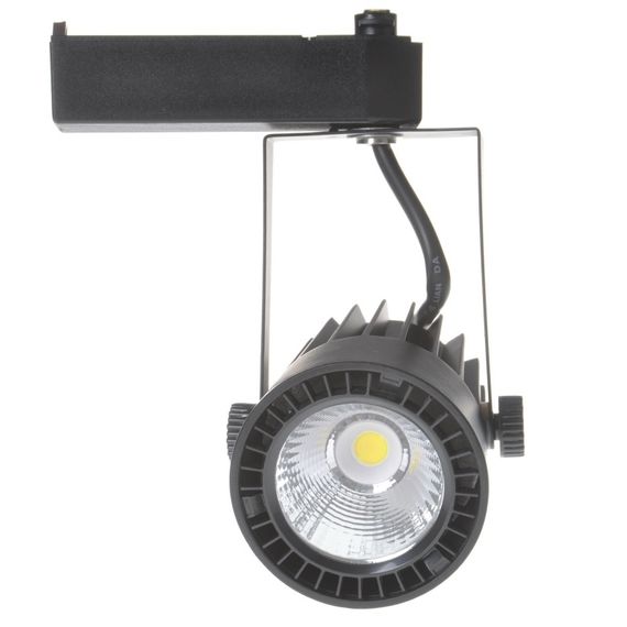 Светильник трековый поворотный LED 410/12W NW BK COB | Зображення 1