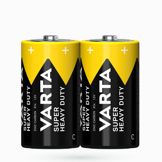 Батарейка сольова С/R14 (пл-2шт) VARTA Super Heavy Duty